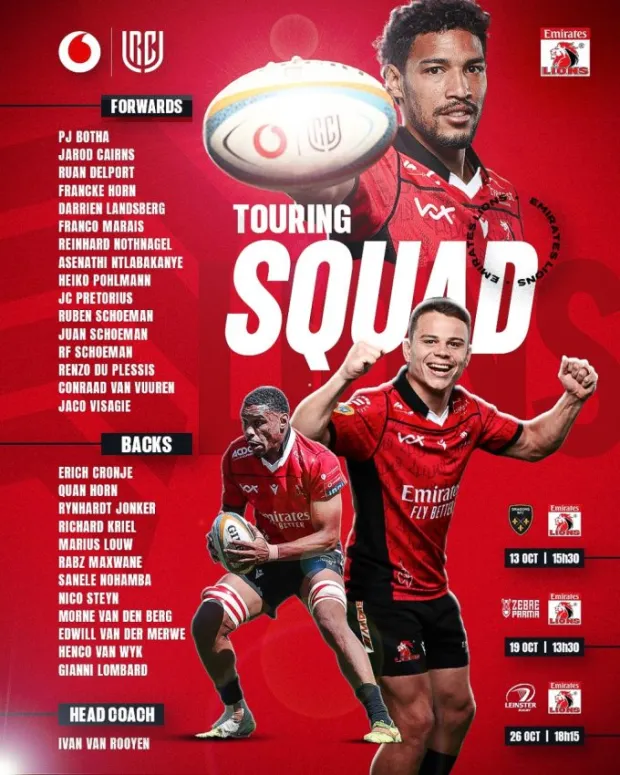 Lions tour squad