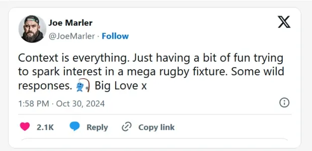 Joe Marler response