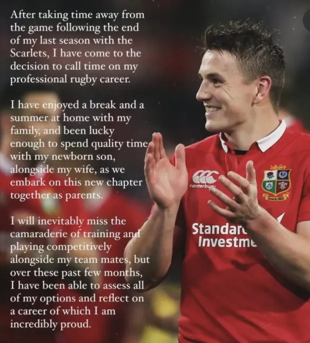 Wales and B&I Lions star hangs up his boots